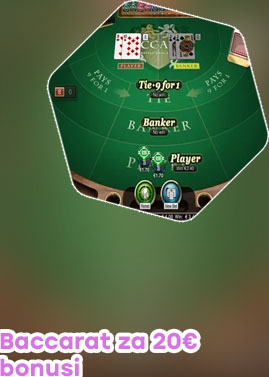 Baccarat za 5€ bonusi
